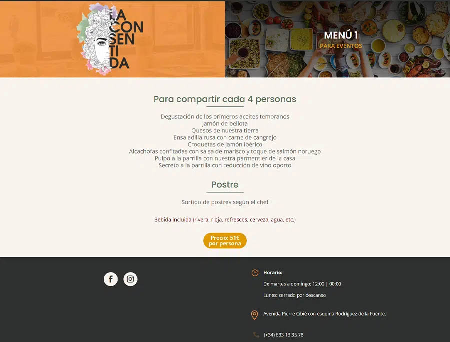 Diseño Carta Online - La Consentida -Sumur Digital - Web2