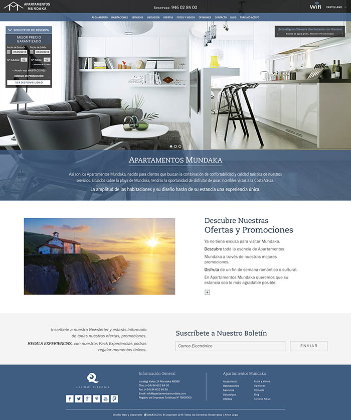 Diseño Web - Apartamentos Mundaka - Sumur digital 1