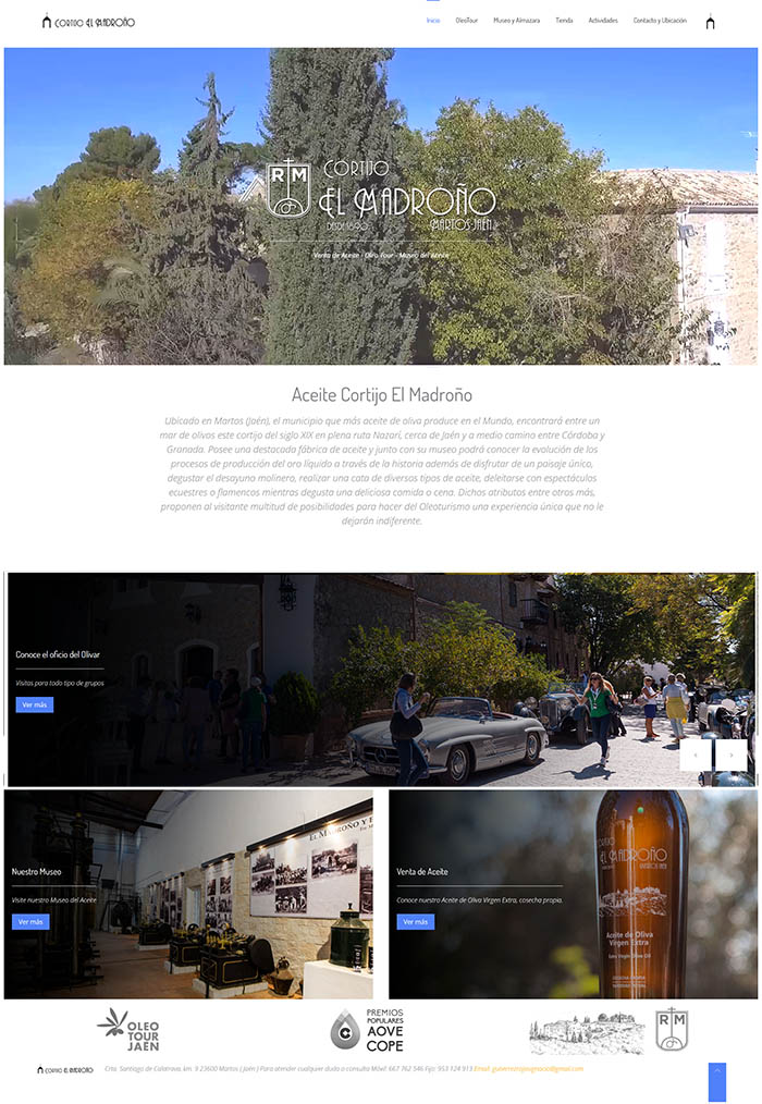 Diseño Web - Cortijo el Madroño - Aceite - Sumurdigital
