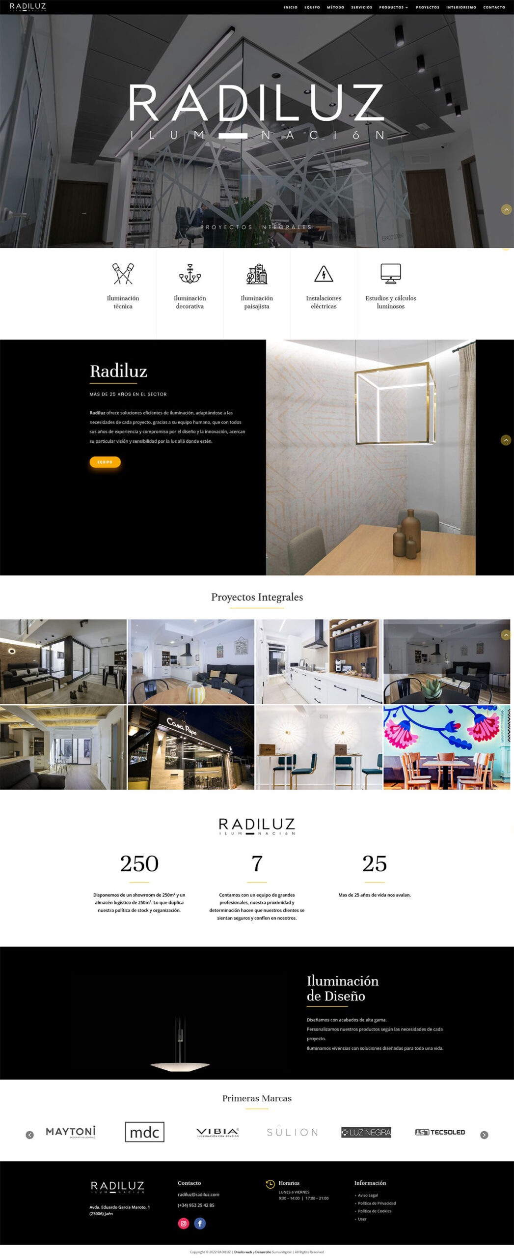 Diseño Web - Radiluz Iluminación - Sumur digital